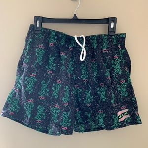 Gecko Hawaii Swim Trunks.